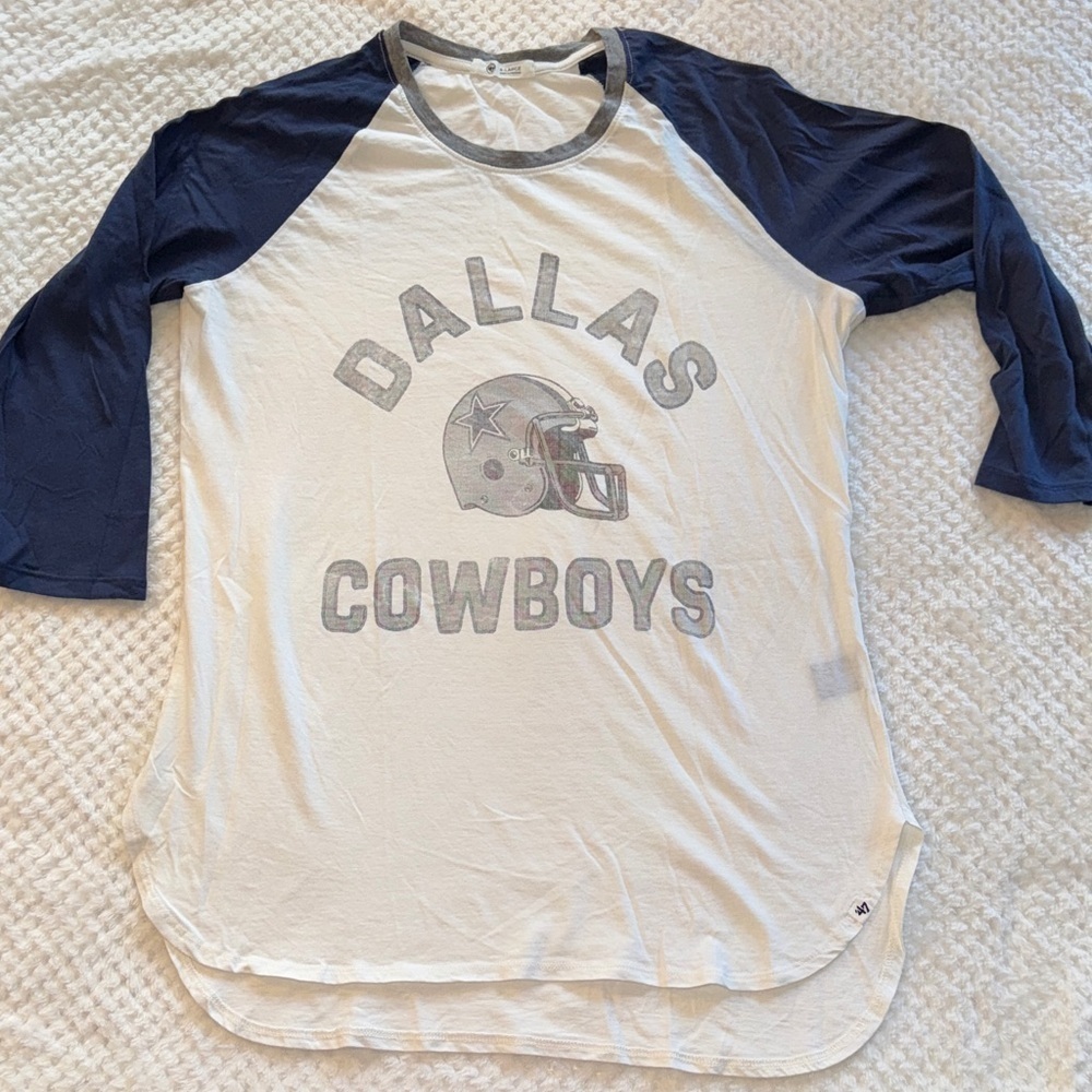 🏈 Women’s Dallas Cowboys ¾ Sleeve Baseball Tee – Size XL